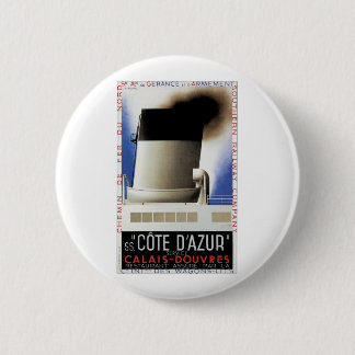 Cote D'Azur Channel Ferry 6 Cm Round Badge