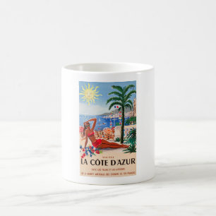 Cote D'Azur Vintage French Travel Coffee Mug