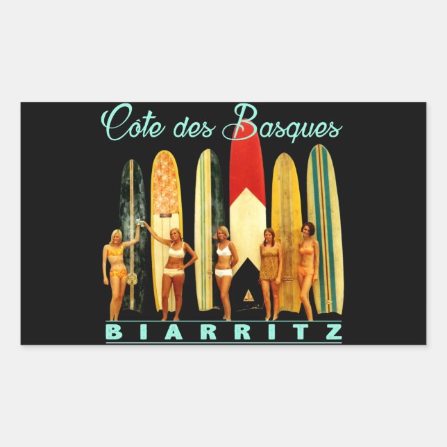 Cote de Basques Biarritz Rectangular Sticker (Front)
