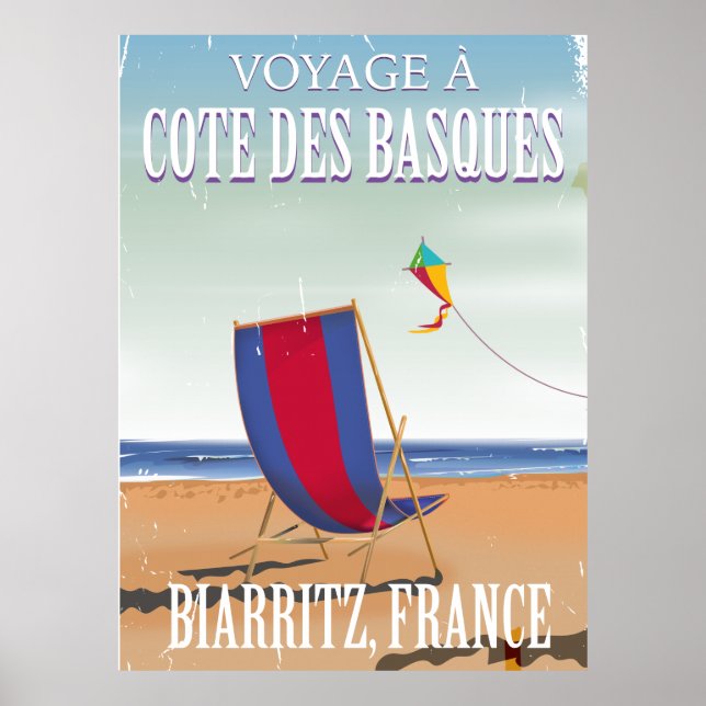 Cote des Basques France travel poster (Front)