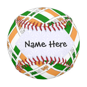Côte d'Ivoire and Ivory Coast Flag Tiled Your Name Baseball