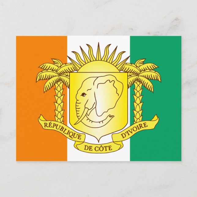 côte d'ivoire emblem postcard (Front)