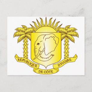 côte d'ivoire emblem postcard