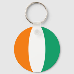 Cote d'Ivoire Fisheye Flag Keychain