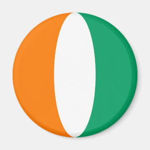 Cote d'Ivoire Fisheye Flag Magnet
