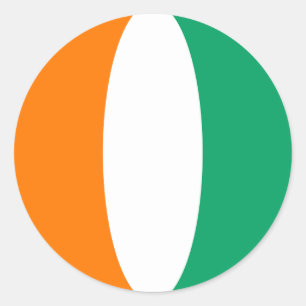 Cote d'Ivoire Fisheye Flag Sticker