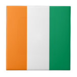 Cote d'Ivoire Flag Ceramic Tile<br><div class="desc">This design consists of the Ivoirian flag cleverly reshaped to fit the square tile surface. A decorative and useful item that would make a perfect gift for those who like to remember Cote d'Ivoire.</div>