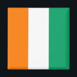 Cote d'Ivoire Flag Magnet<br><div class="desc">Decorative magnet featuring the flag of Cote d'Ivoire 
- Customise it: adjust images; add a name/slogan for personal gifts; add a company/club logo for promotional items


© 2008 FlagAndMap.</div>