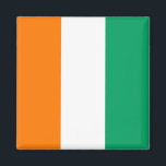Cote d'Ivoire Flag Magnet<br><div class="desc">Decorative magnet featuring the flag of Cote d'Ivoire 
- Customise it: adjust images; add a name/slogan for personal gifts; add a company/club logo for promotional items


© 2008 FlagAndMap.</div>