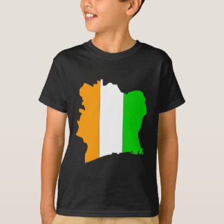 Cote Divoire flag map T-Shirt