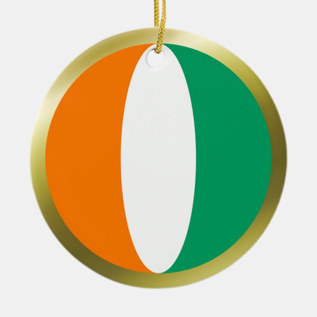Cote d'Ivoire Flag Ornament (Front)