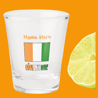 Côte d'Ivoire Ivory Coast Flag Orange Personalise Shot Glass