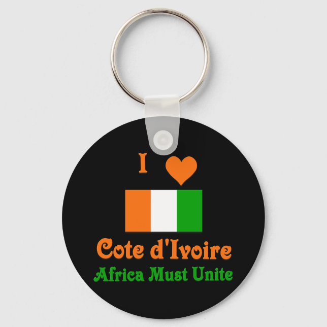 Cote d'Ivoire Key Ring (Front)