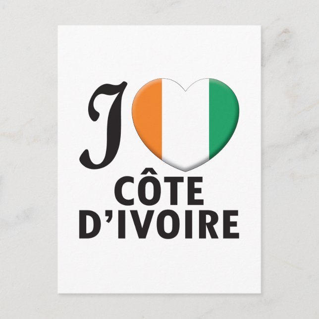 Cote d'Ivoire Love Postcard (Front)