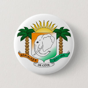 Côte d'Ivoire Official Coat Of Arms Heraldry Symbo 6 Cm Round Badge