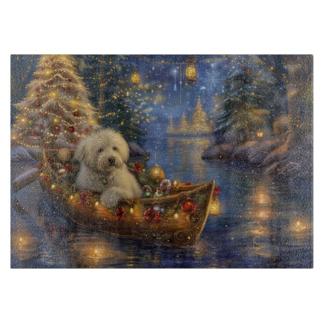 Coton De Tulear Christmas Festive Voyage  Cutting Board (Front)