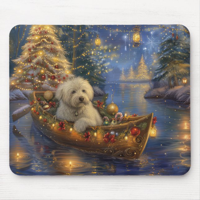 Coton De Tulear Christmas Festive Voyage  Mouse Mat (Front)