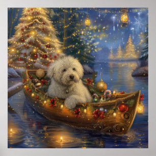 Coton De Tulear Christmas Festive Voyage Poster