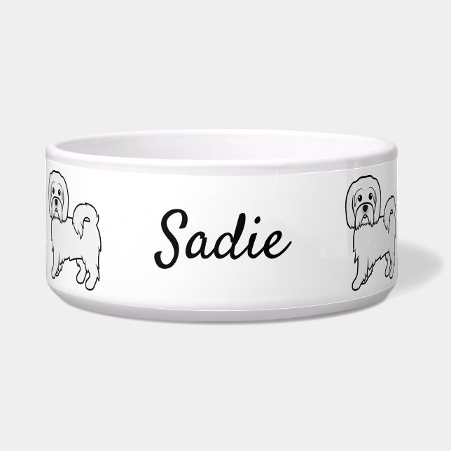 Coton De Tulear Cute Cartoon Dog & Custom Name (Front)