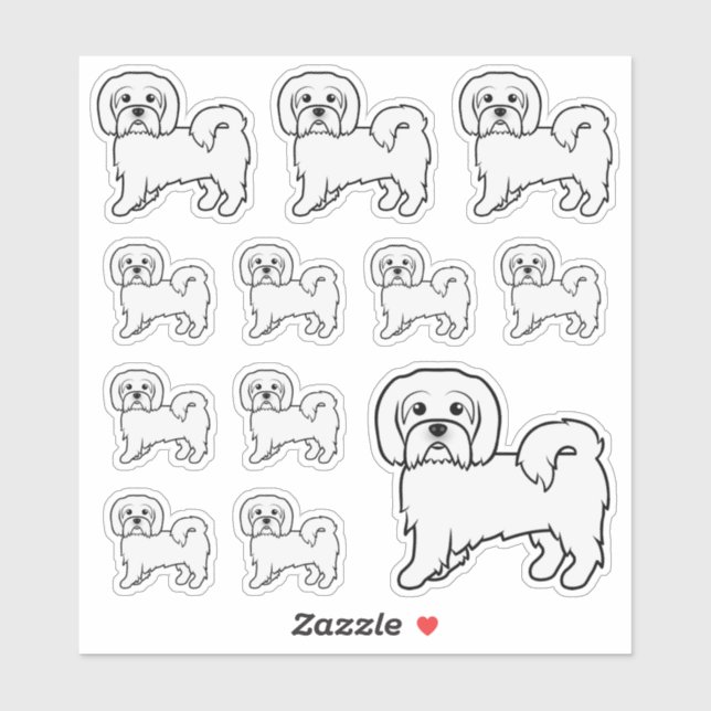 Coton de Tulear Cute Cartoon Dog Illustration (Sheet)