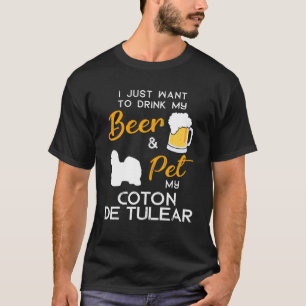 Coton De Tulear Dog Beer Lover Owner Xmas Birthday T-Shirt