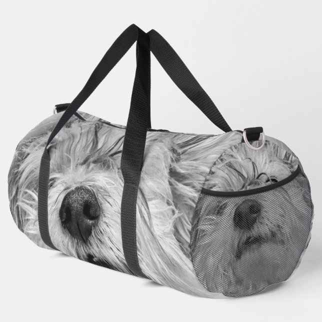 Coton de Tulear dog Duffle Bag (Right Corner)