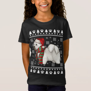 Coton de Tulear Dog Santa Hat Xmas Ugly Christmas T-Shirt
