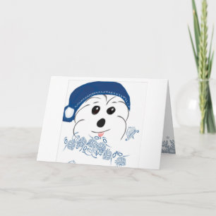 Coton de Tulear Happy Hanukkah Holiday Card