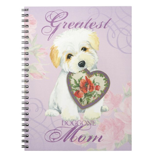 Coton de Tulear Heart Mum Notebook (Front)