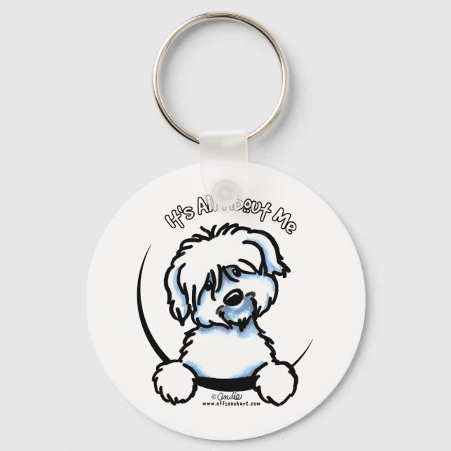 Coton de Tulear Its All About Me Key Ring (Front)