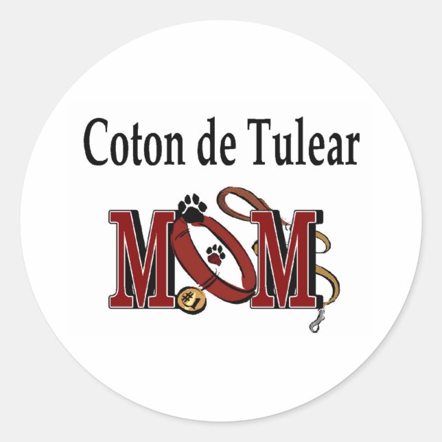 Coton De Tulear Mum Sticker (Front)