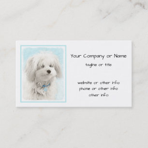 Coton de Tulear Painting - Cute Original Dog Art Business Card