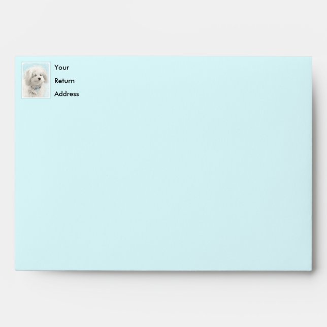 Coton de Tulear Painting - Cute Original Dog Art Envelope (Front)