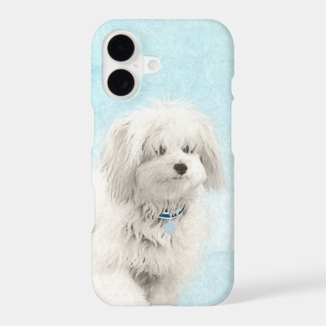Coton de Tulear Painting - Cute Original Dog Art iPhone Case (Back)