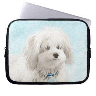 Coton de Tulear Painting - Cute Original Dog Art Laptop Sleeve