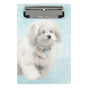 Coton de Tulear Painting - Cute Original Dog Art Mini Clipboard
