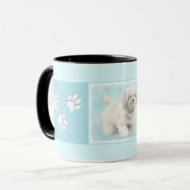 Coton de Tulear Painting - Cute Original Dog Art Mug (Front Left)
