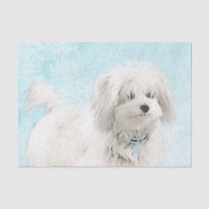 Coton de Tulear Painting - Cute Original Dog Art Tissue Paper
