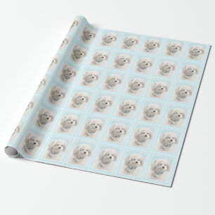 Coton de Tulear Painting - Cute Original Dog Art Wrapping Paper