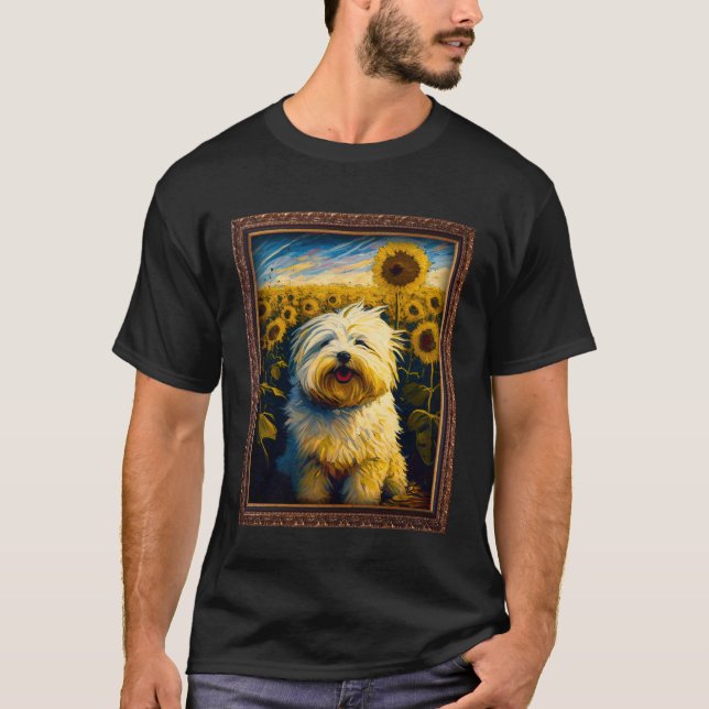 Coton De Tulear Painting Sunflower Flower Mom Wome T-Shirt (Front)