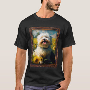 Coton De Tulear Painting Sunflower Flower Mum Wome T-Shirt