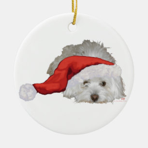 Coton de Tulear - Waiting Ceramic Tree Decoration