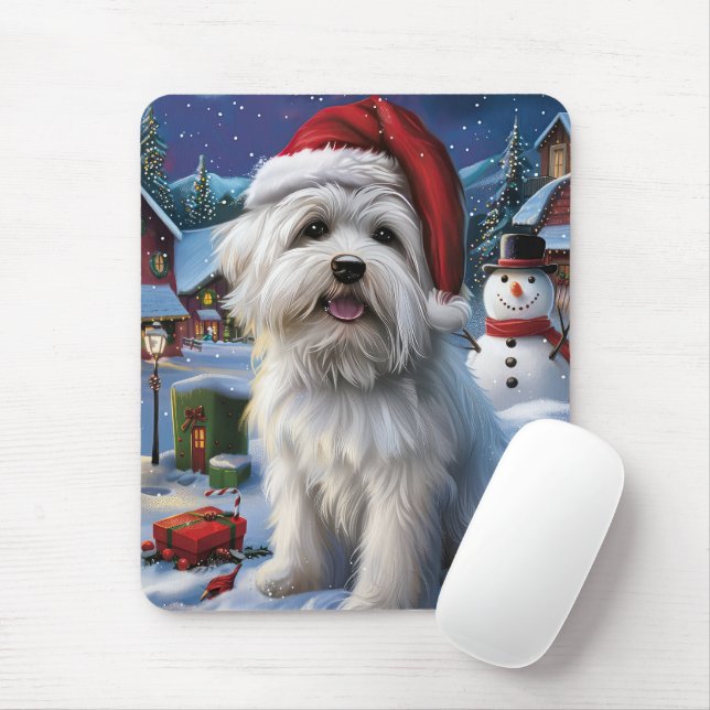 Coton De Tulear Winter Wonderland Christmas Joy Mouse Mat (With Mouse)