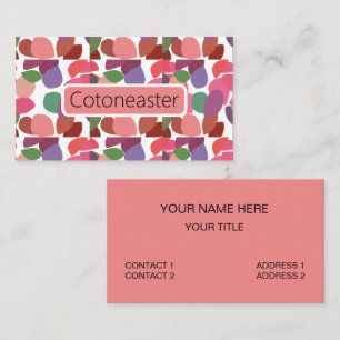 Cotoneaster Colorful Leaves Botanical Business Card