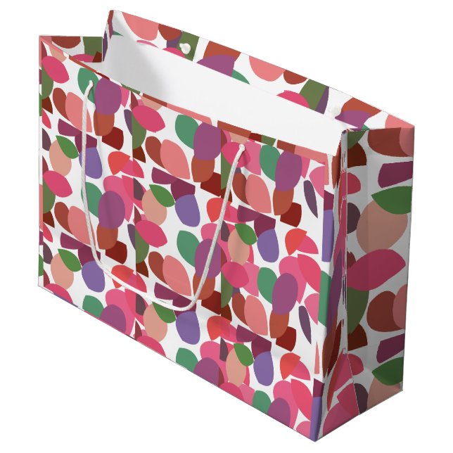 Cotoneaster Colourful Leaves Botanical Large Gift Bag (Front Angled)