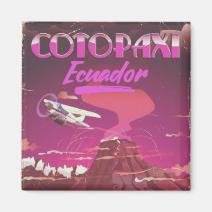 Cotopaxi ,Ecuador AIR MAIL travel poster Magnet