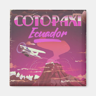 Cotopaxi ,Ecuador AIR MAIL travel poster Magnet