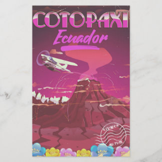 Cotopaxi ,Ecuador AIR MAIL travel poster Stationery