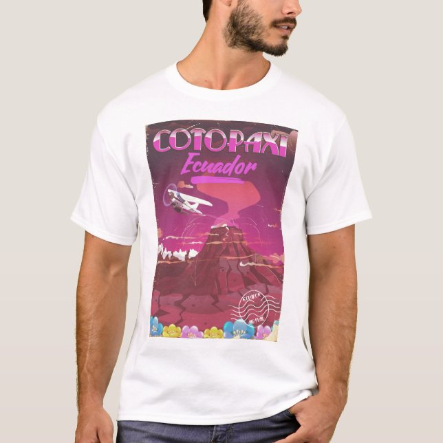 Cotopaxi ,Ecuador AIR MAIL travel poster T-Shirt (Front)