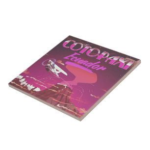 Cotopaxi ,Ecuador AIR MAIL travel poster Tile